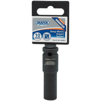 Draper Expert HI-TORQ 6 Point Deep Impact Socket, 3/8" Sq. Dr., 10mm