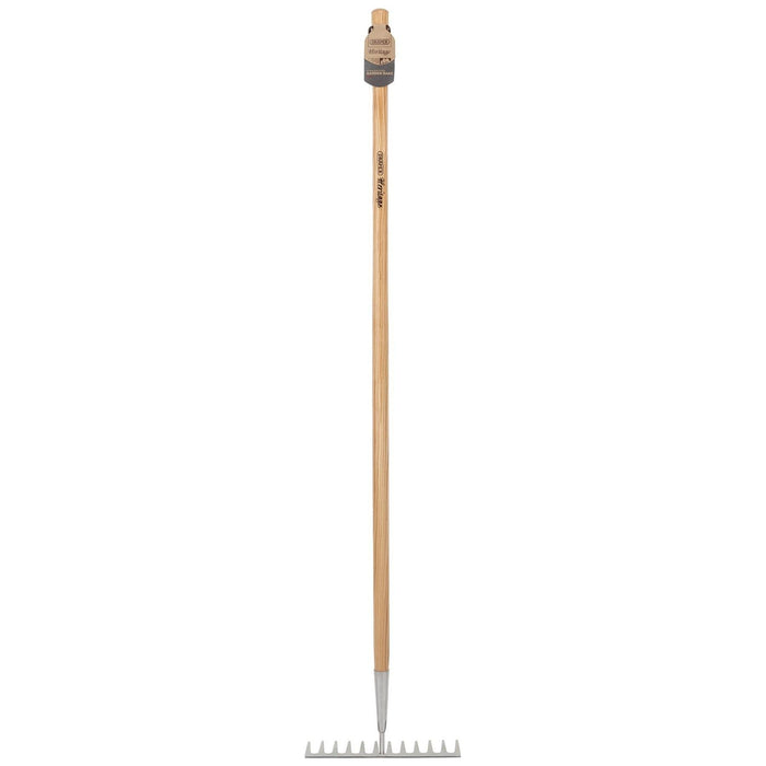 Draper Heritage Stainless Steel Garden Rake with Ash Handle 99015 Draper - Town Tools 