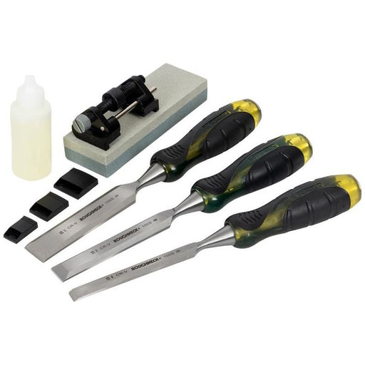 Roughneck Bevel Edge Chisel & Sharpening Kit, 6 piece Roughneck - Town Tools