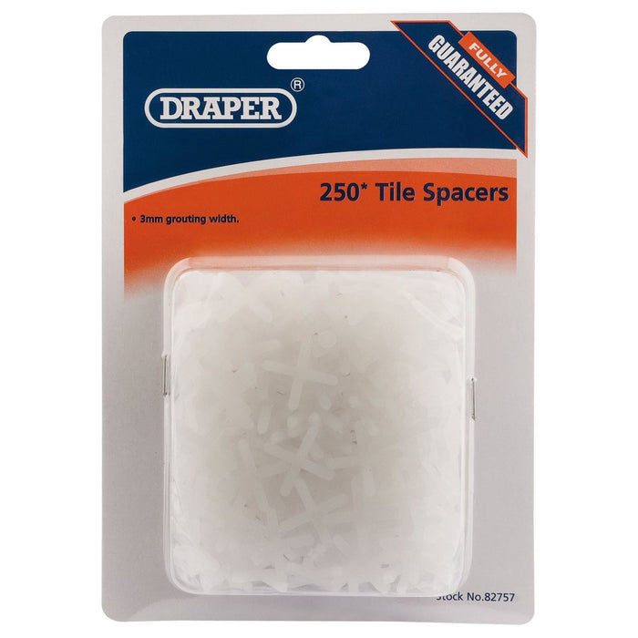 Draper Tile Spacers, 3mm (Approx 250) 82757