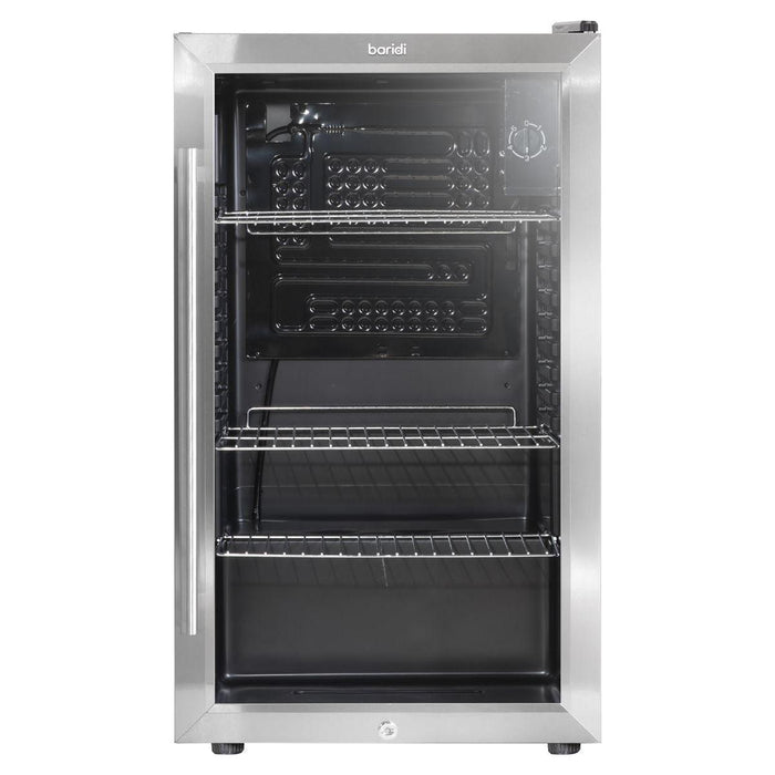 Baridi 85L Wine, Beer & Drinks Fridge with Thermostat - Stainless Steel Baridi - Town Tools