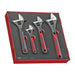 Teng Tools Adjustable Wrench Set FOAM2 4 Pieces Teng Tools - Town Tools 