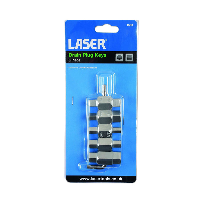 Laser Drain Plug Key Set 5pc 1580