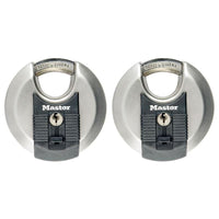 Master Lock Excell™ Stainless Steel Discus 70mm Padlock Keyed Alike x 2