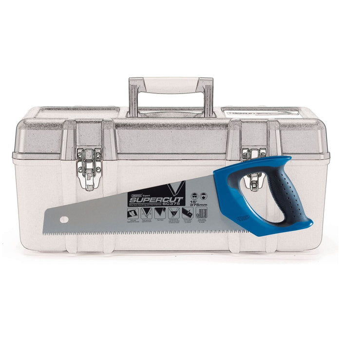 Draper Supercut Soft Grip Hardpoint Tool Box Handsaw, 375mm/15", 7tpi/8ppi Draper - Town Tools 