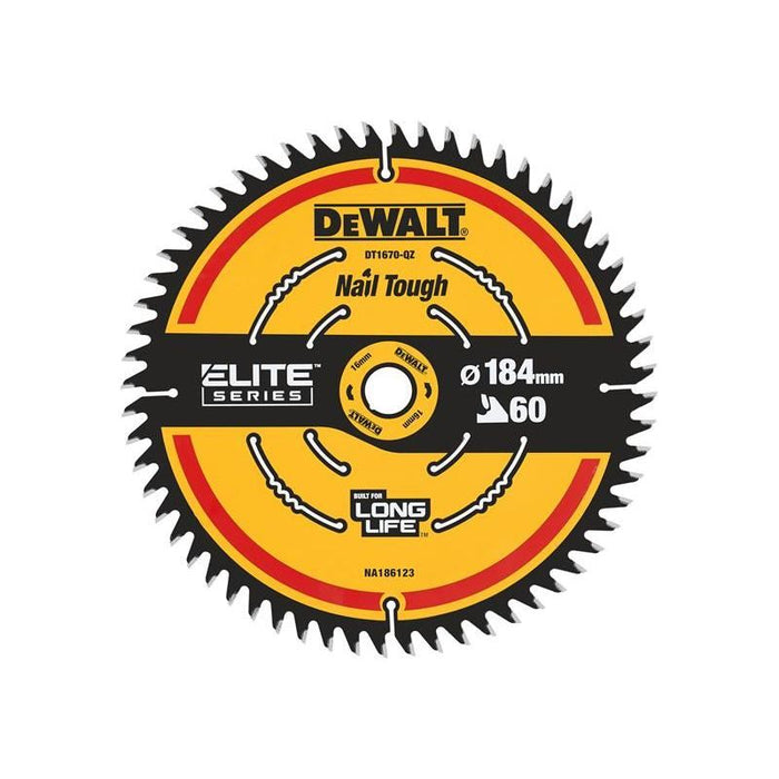 Dewalt Power Tools ELITE™ Series Mitre Saw Blade 184 x 16mm x 60T DeWALT Power Tools - Town Tools
