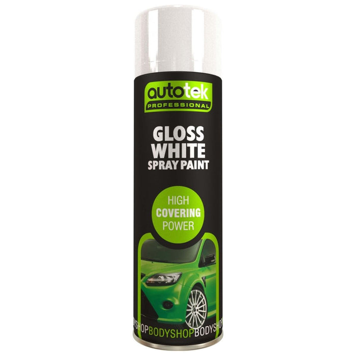 Autotek Stone Guard White Stone Chip Protection Spray Paint 500ml Aerosol