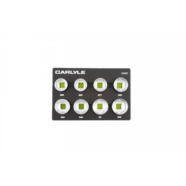 Carlyle Tools 8 Pc 1/2In Drive Metric Chrome Socket Set 25 To 32mm