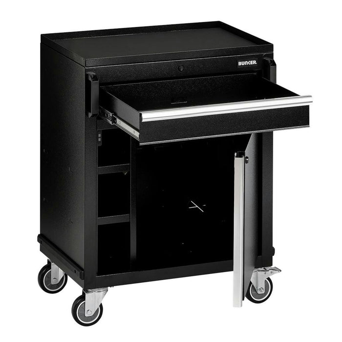 BUNKER Modular Power Tool Mobile Cabinet, 1 Drawer, 1 Door, 646mm - MS400-PTT