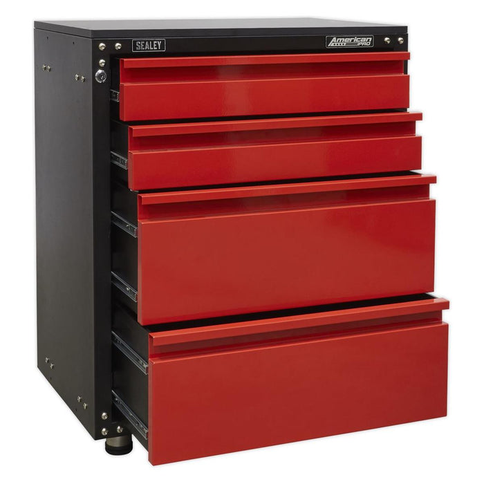 Sealey Modular 4 Drawer Cabinet with Worktop 665mm APMS84 Sealey - Town Tools 