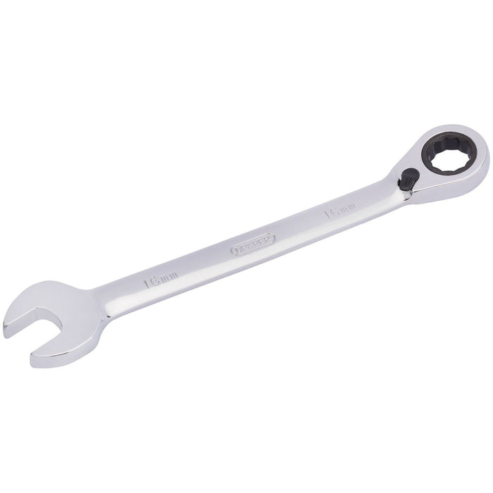 Draper HI-TORQ Metric Reversible Ratcheting Combination Spanner, 16mm Draper - Town Tools 