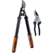 Black+Decker Pruning Shears - 2 Pieces - Loppers 53.3 Cm - Garden Shears 20.3 Cm - Black/Orange Black+Decker - Town Tools 