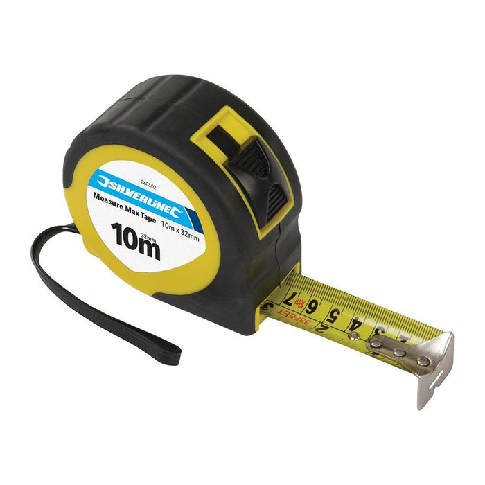 Silverline Measure Max Tape 10m / 33ft x 32mm Silverline - Town Tools 