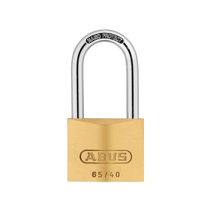 Abus Mechanical 65/40mm Brass Padlock 40mm Long Shackle ABUS Mechanical - Town Tools
