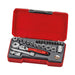 Teng Tools 1/4" Socket Set Flexible Ratchet 6 pt 20 Pieces Teng Tools - Town Tools 