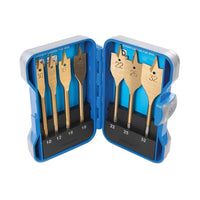 Silverline Titanium-Coated Flat Bit Set 7pce 10 - 32mm