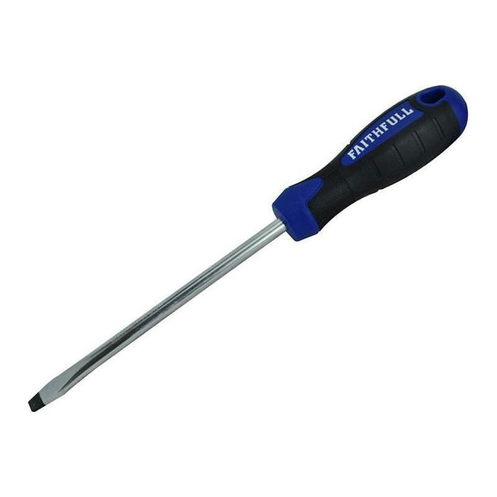 Faithfull Soft Grip Screwdriver Flared Slotted Tip 6.5 x 125mm Faithfull - Town Tools