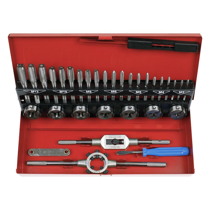 Sealey Metric Tap & Die Set Split Dies 32pc AK3015 Sealey - Town Tools 