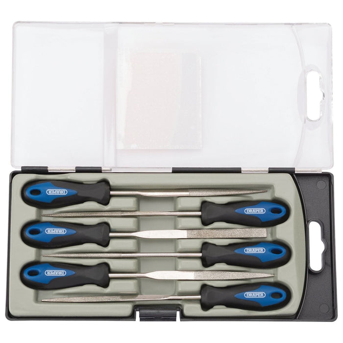 Draper Soft Grip Diamond Needle File Set, 150mm (6 Piece) 47817 Draper - Town Tools 