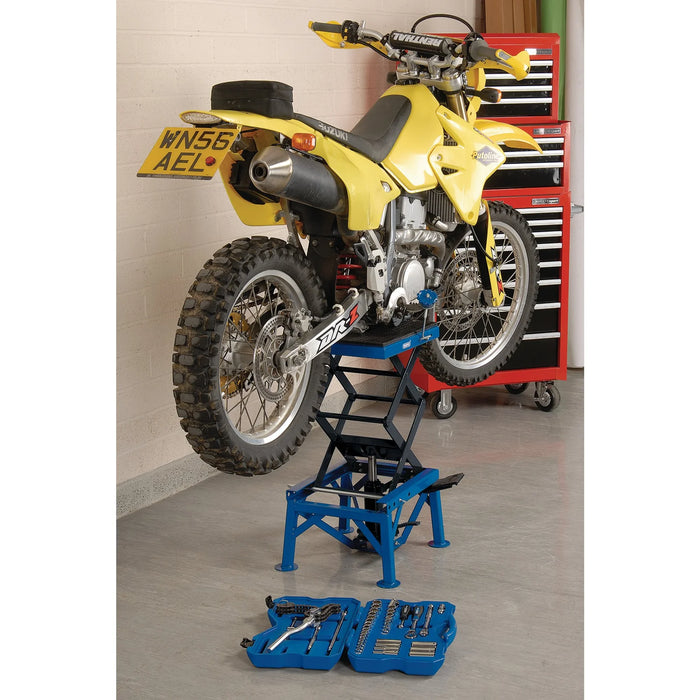 Draper Hydraulic Motorcycle Scissor Lift, 135kg - MCPL3B