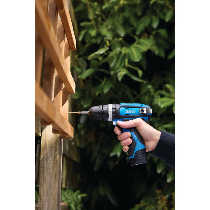 Draper 12V Combi Drill, 1 x 1.5Ah Battery, 1 x Fast Charger - CHD12VD