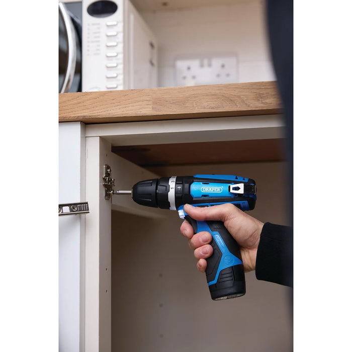 Draper 12V Combi Drill, 1 x 1.5Ah Battery, 1 x Fast Charger - CHD12VD