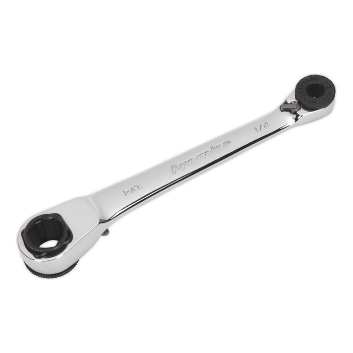 Sealey Ratchet Spanner Reversible 1/4"Hex x 10mm Hex AK6968 Sealey - Town Tools 