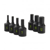Carlyle Tools 7Pc 3/8 Drive Hex Impact Socket Set 4mm To 12mm