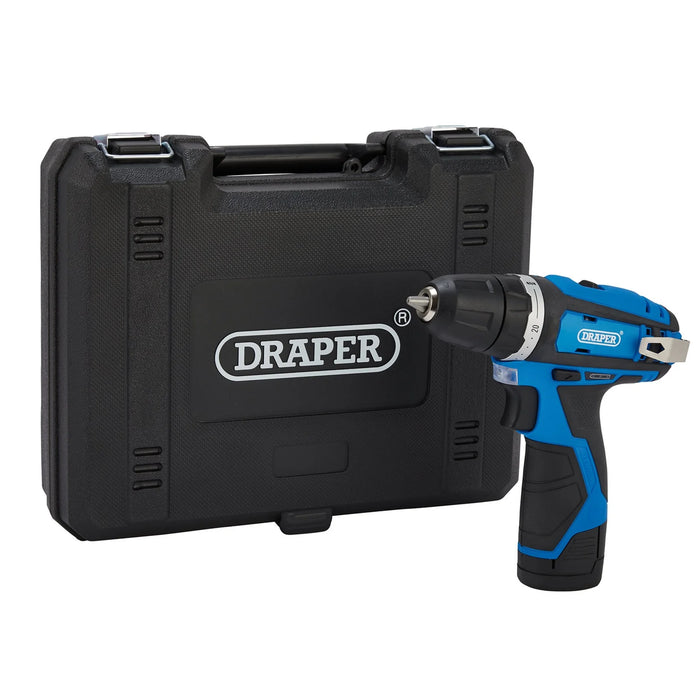 Draper 12V Drill Driver, 1 x 1.5Ah Battery, 1 x Fast Charger - DD12VD