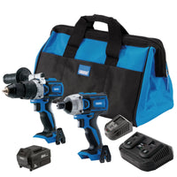 D20 20V Combi/Driver Kit, 1 x 4.0Ah Battery, 1 x 3.0Ah Battery, 1 x Charger