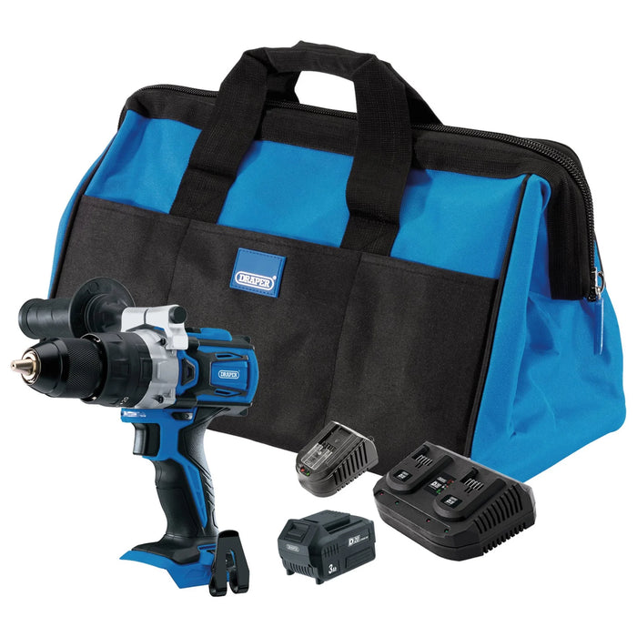 D20 20V Combi Drill Kit, 1 x 3.0Ah Battery, 1 x 4.0Ah Battery, 1 x Charger (5