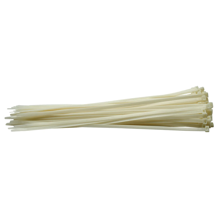 Draper Cable Ties, 8.8 x 500mm, White (Pack of 100) - CT7W