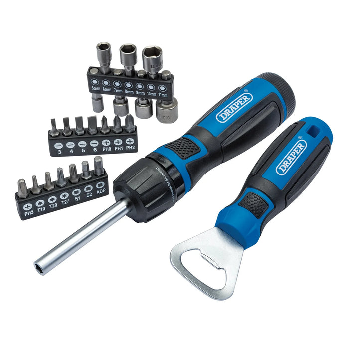 Draper Ratchet Screwdriver (23 Piece) - RBS23