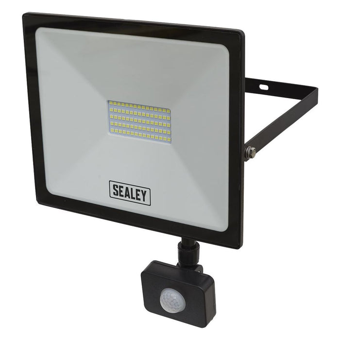 Sealey Extra Slim Floodlight with PIR Sensor 50W SMD LED LED113PIR Sealey - Town Tools 