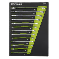 Carlyle Tools 13 Pc Metric 6 Pt Combination Wrench Set 7mm To 19mm