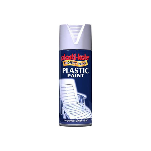 Plastikote Plastic Paint Spray White Gloss 400ml PlastiKote - Town Tools