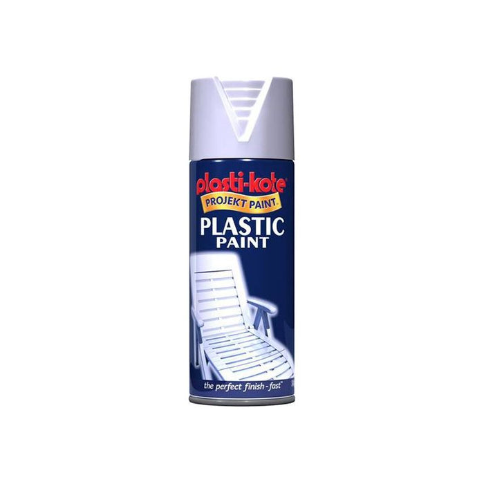 Plastikote Plastic Paint Spray White Gloss 400ml PlastiKote - Town Tools