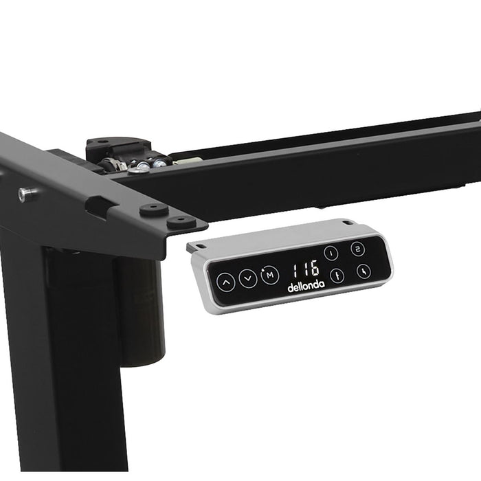 Dellonda Single Motor Ultra-Quiet Adjustable-Height Desk Frame- Black