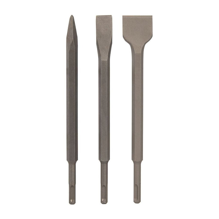 Silverline SDS Plus Hex Chisel Set 3pce 250mm – 20, 40mm & Point Silverline - Town Tools 