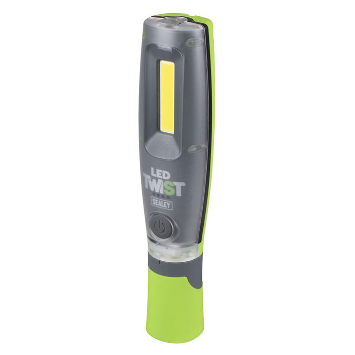 Sealey LED Twist Rechargeable Inspection Light Green LED2001G Sealey - Town Tools 