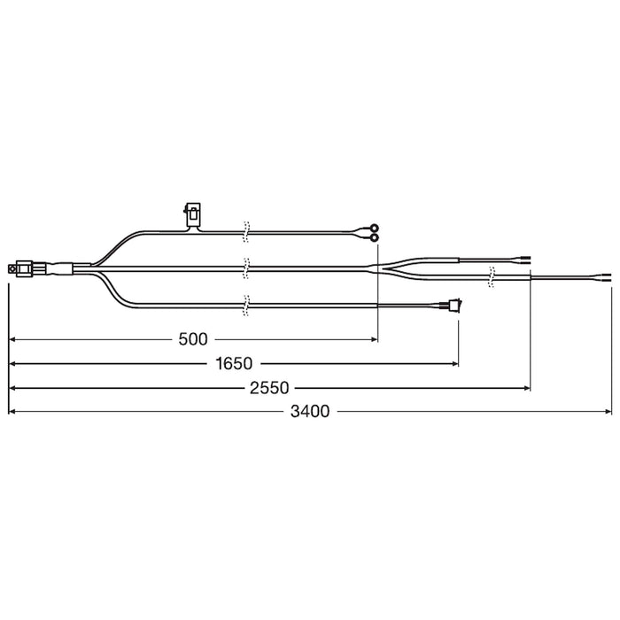 Osram LEDriving WIRE HARNESS AX 2LS, wiring harness for car light strips, light Osram - Town Tools 