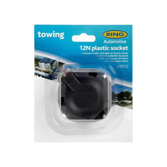 Ring Automotive A0012 12N Plastic Socket (Including Rear Fog Cut Out) Ring Automotive - Town Tools 