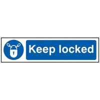 Scan Keep Locked - PVC Sign 200 x 50mm