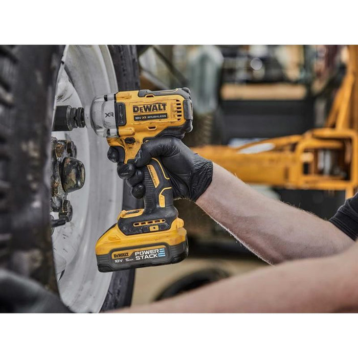Dewalt Power Tools DCF891H2T XR BL 1/2in HR Anvil Impact Wrench 18V 2 x 5.0Ah POWERSTACK™ Li-ion DeWALT Power Tools - Town Tools