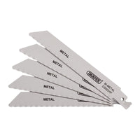 Draper Bi-metal Reciprocating Saw Blades for Metal Cutting, 150mm, 24tpi (Pack o