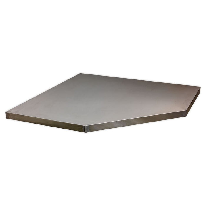 Sealey Stainless Steel Worktop for Modular Corner Cabinet 865mm APMS60SS Sealey - Town Tools 