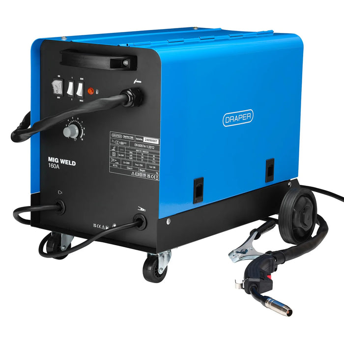 Draper Gas/Gasless MIG Welder, 160A - MW170T