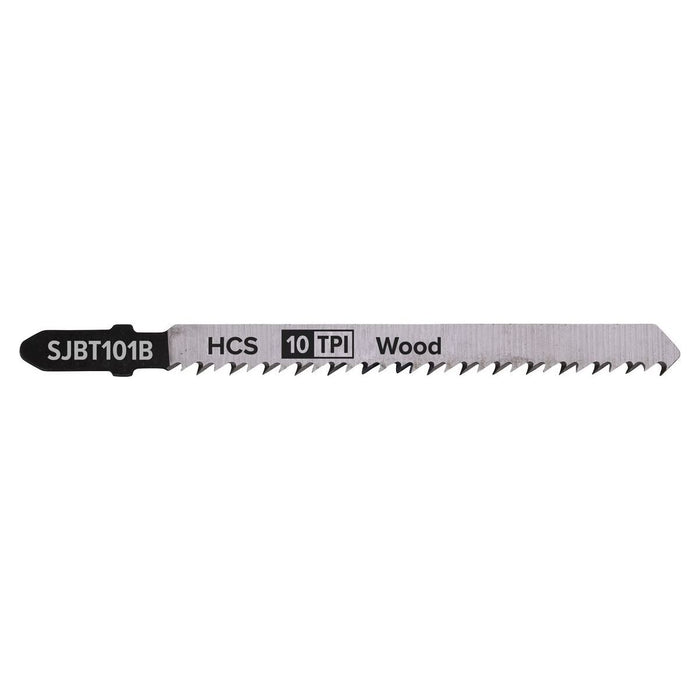 Sealey Jigsaw Blade Hard Wood 100mm 10tpi Pack of 5 SJBT101B Sealey - Town Tools 