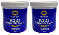 2x Morris K323 Blue Grease Tub 500g Premium Lithium Calcium High Pressure