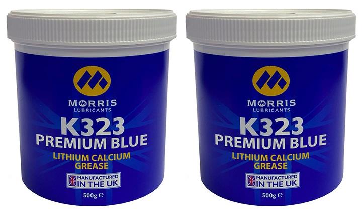 2x Morris K323 Blue Grease Tub 500g Premium Lithium Calcium High Pressure